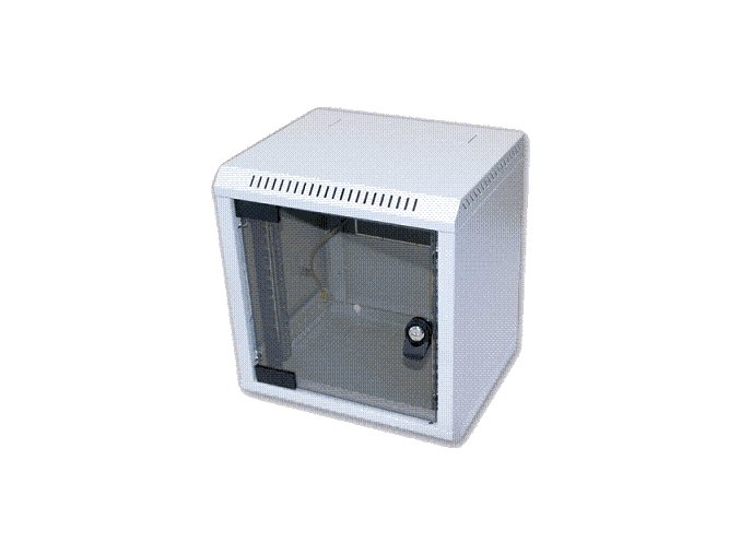 10" rack jednodílný 9U/260 TRITON šedý dveře sklo