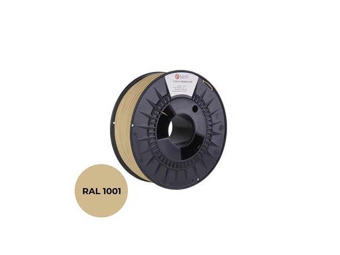 Tisková struna (filament) C-TECH PREMIUM LINE, PLA, béžová, RAL1001, 1,75mm, 1kg