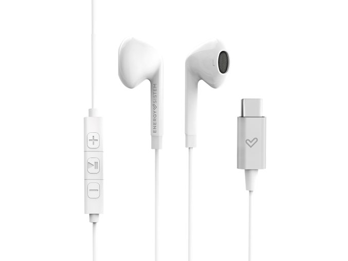 Energy Sistem EP Smart 2 Type C White sluchátka s USB-C konektorem, bílá