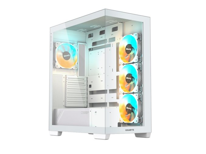 GIGABYTE C500 PANORAMIC STEALTH ICE/Midi Tower/Transpar./Bílá
