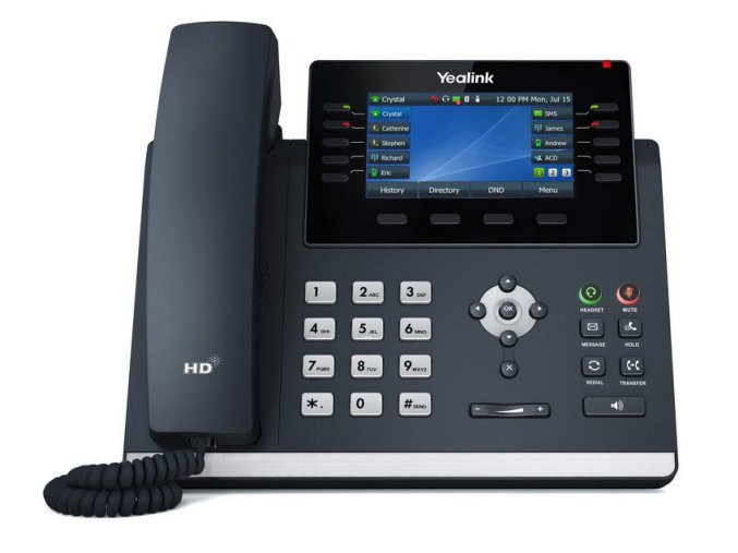 Yealink SIP-T46U SIP telefon, PoE, 4,3" 480x272 LCD, 27 prog.tl.,2xUSB, Gig