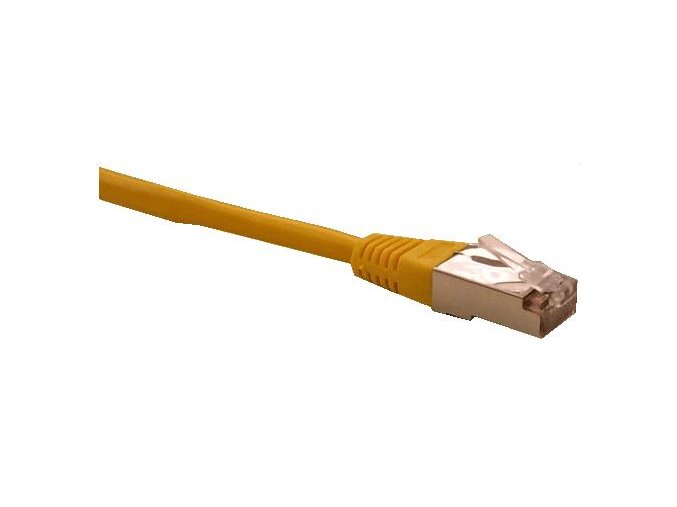 Patch cord FTP cat5e 0,25M žlutý