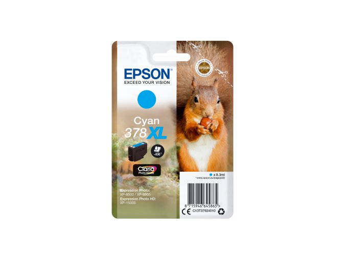 Epson Singlepack Cyan 378 XL Claria Photo HD Ink