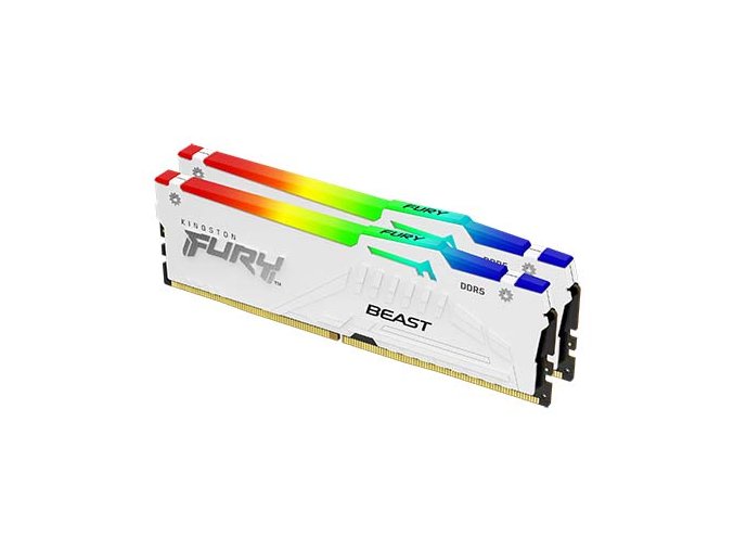 Kingston FURY Beast White/DDR5/64GB/5200MHz/CL40/2x32GB/RGB/White