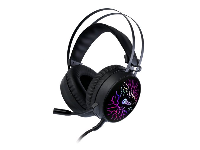 Herní sluchátka C-TECH Astro (GHS-16), casual gaming, LED, 7 barev podsvícení