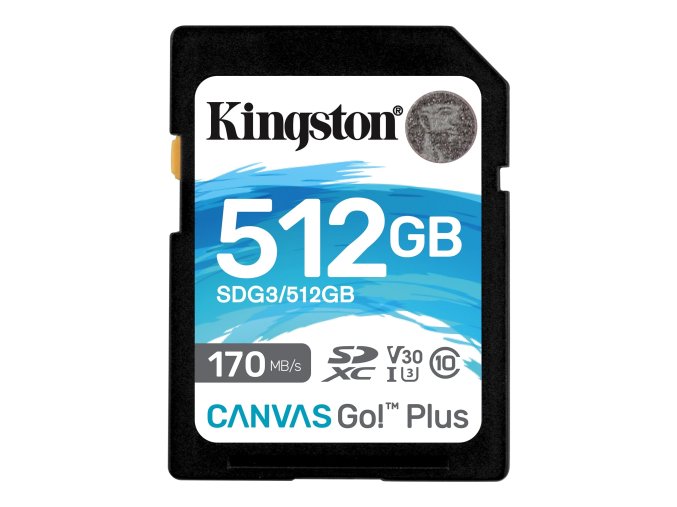 Kingston Canvas Go Plus/SDXC/512GB/UHS-I U3 / Class 10