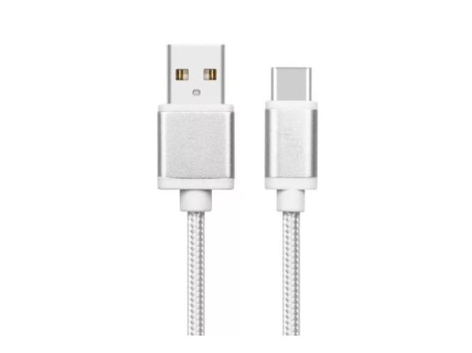 TB Touch USB - USB-C kabel, 2m, stříbrný