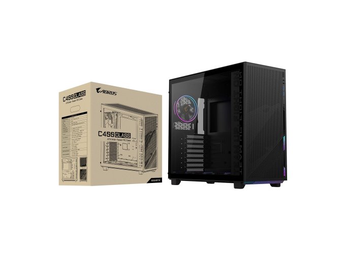 GIGABYTE AORUS C400 GLASS/Midi Tower/Transpar./Černá