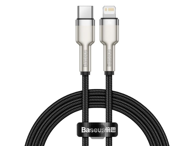 Baseus datový kabel Cafule USB-C/Lightning 1m PD 20W černý