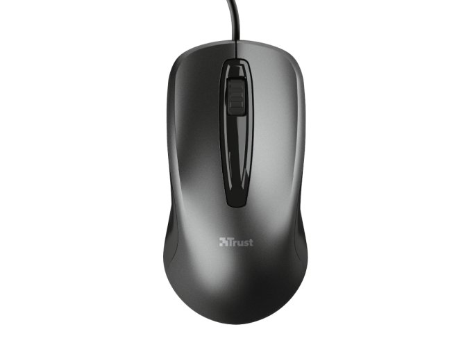 TRUST CARVE/Kancelářská/Optická/1 200 DPI/Drátová USB/Černá