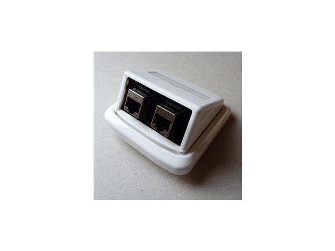 Dvojzásuvka ABB TANGO 2xRJ45 cat5e STP bílá