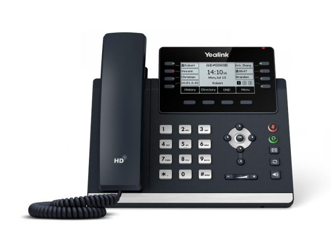 Yealink SIP-T43U SIP telefon, PoE, 3,7" 360x160 LCD, 21 prog.tl.,2xUSB, GigE