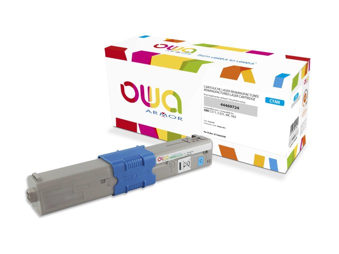 OWA Armor toner kompatibilní s OKI 44469724, 5000st, modrá/cyan