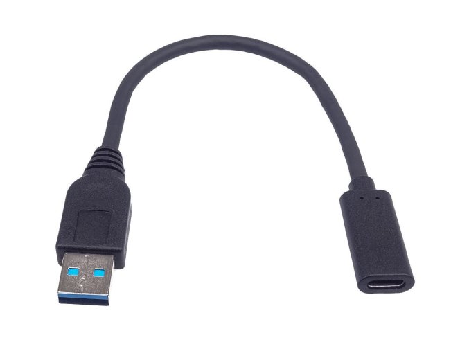 PremiumCord Adaptér USB 3.0 A/samec - USB-C/samice, USB 3.2 GEN2, 3A, 20cm
