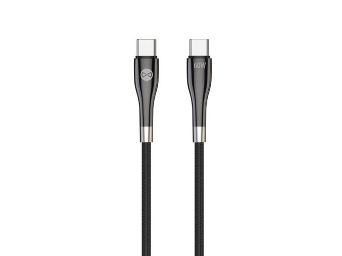 Datový kabel Forever USB-C/USB-C 1m 60W černý