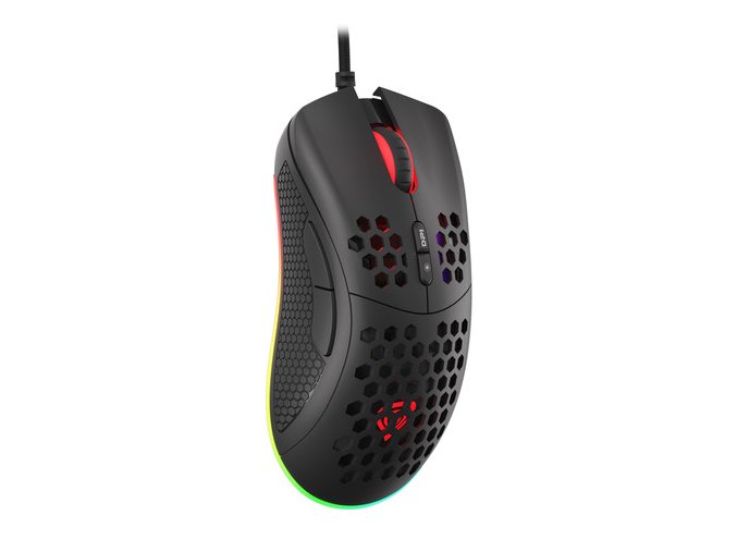 Genesis herní optická myš KRYPTON 555/RGB/8000 DPI/Herní/Optická/8 000 DPI/Drátová USB/Černá