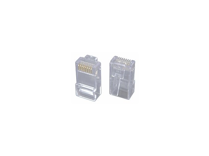 Konektor RJ45 CAT5E UTP 8p8c pro licnu 100ks bal.