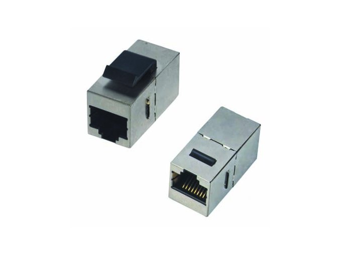 DATACOM Spojka panel STP 2 x RJ45 (8p8c) Cat6,přímá,plast