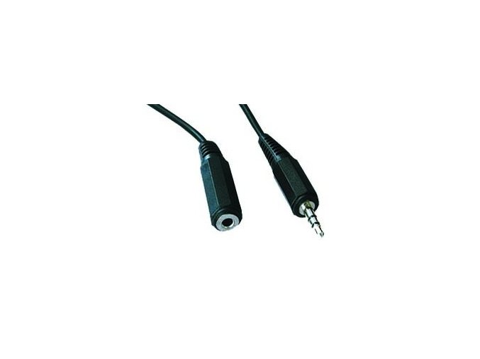 Kabel prodloužovací jack 3,5mm M/F, 1,5-2 m audio