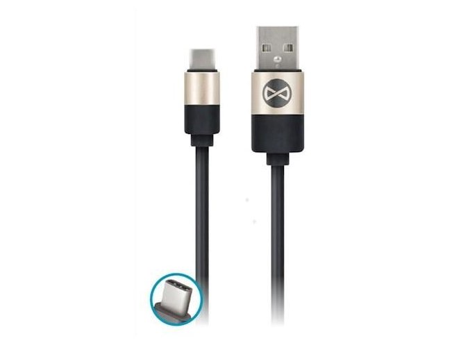 Datový kabel Forever Modern USB/USB-C 1m 2A černý