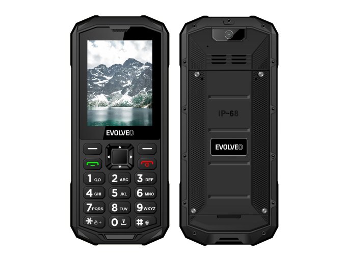 EVOLVEO StrongPhone X5, vodotěsný odolný Dual SIM telefon, černo-šedá