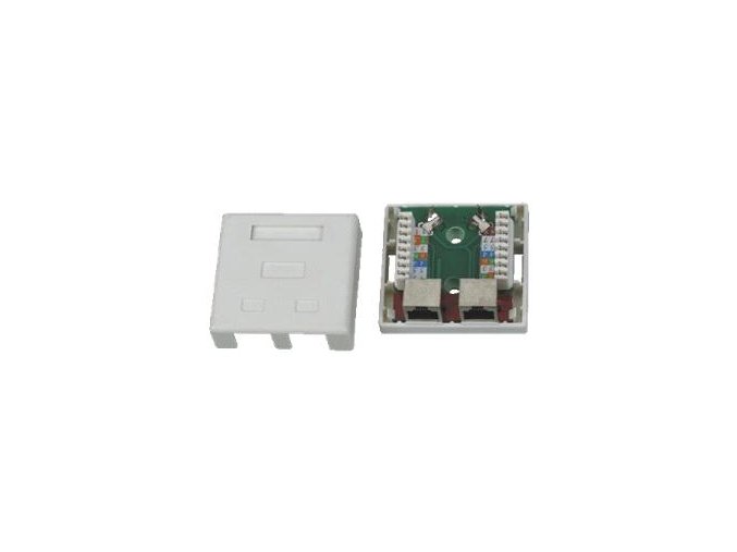 DATACOM STP dvojzásuvka nad omítku Cat5e 2 x RJ45