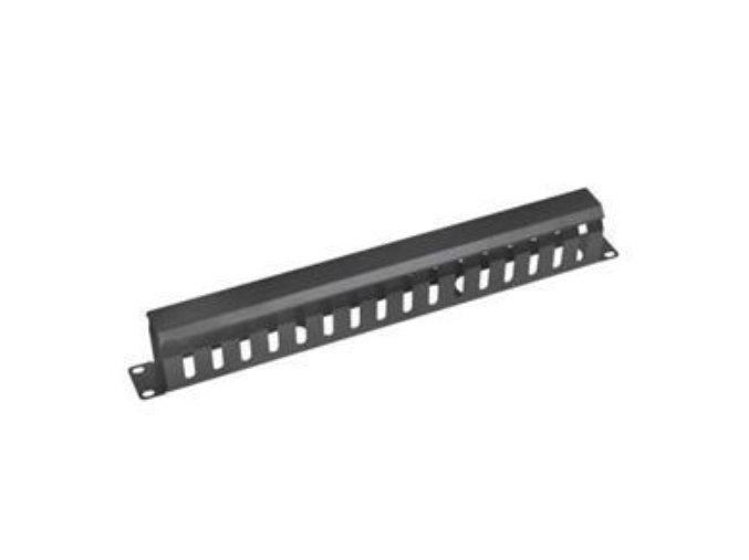 Vyvaz.panel 19"1U kov Lišta Průchozí černý 65mm hl
