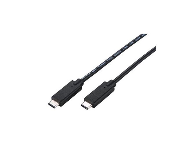 Kabel C-TECH USB 3.2, Type-C (CM/CM), PD 100W, 20Gbps, 2m, černý