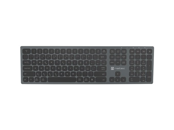 Natec klávesnice DOLPHIN/Bezdrátová Bluetooth/CZ-SK layout/Šedá