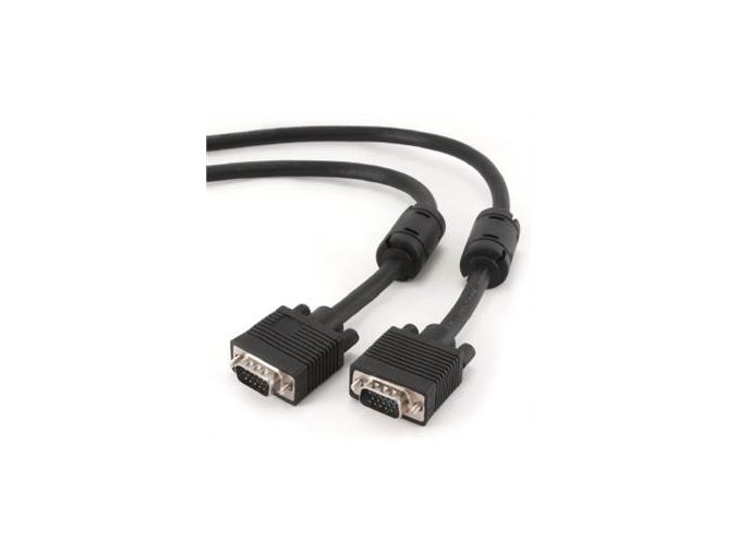 Kabel přípojný mon 15M/15M VGA,1,8m, stíněný ferr.