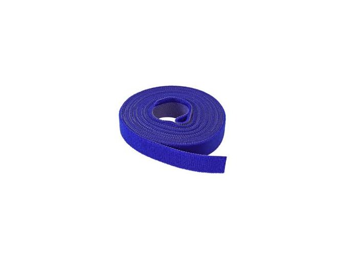Vazací páska na suchý zip, 16 mm, 4 m, modrá