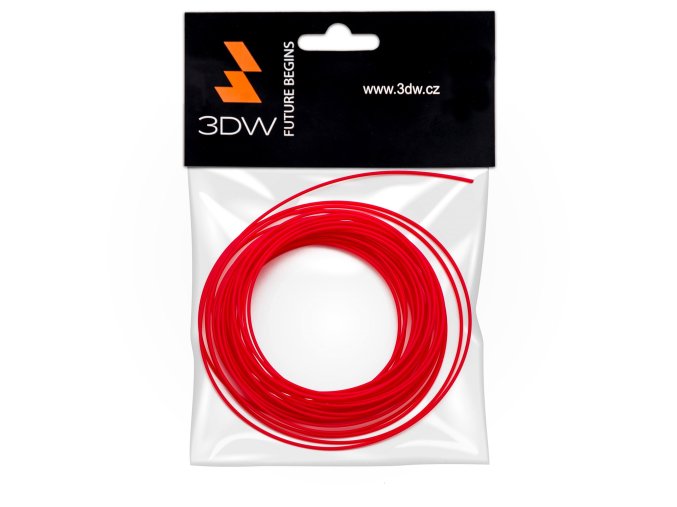 3DW - ABS filament 1,75mm červená, 10m, tisk 220-250°C