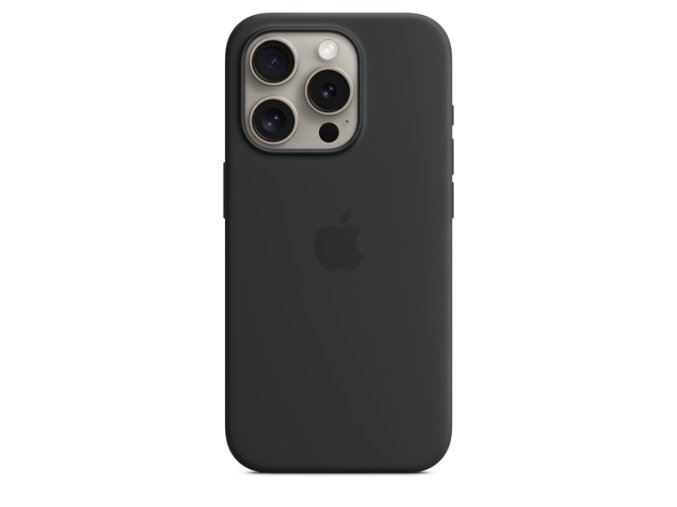 iPhone 15 Pro Silicone Case with MS - Black