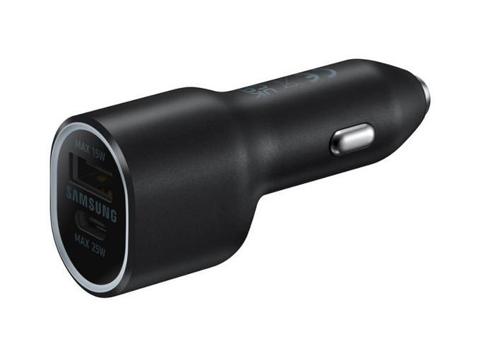 Samsung Duální autonabíječka 40W (USB,USB-C) Black