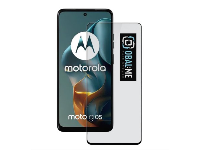 OBAL:ME 5D Tvrzené Sklo pro Motorola G05/E15 Black