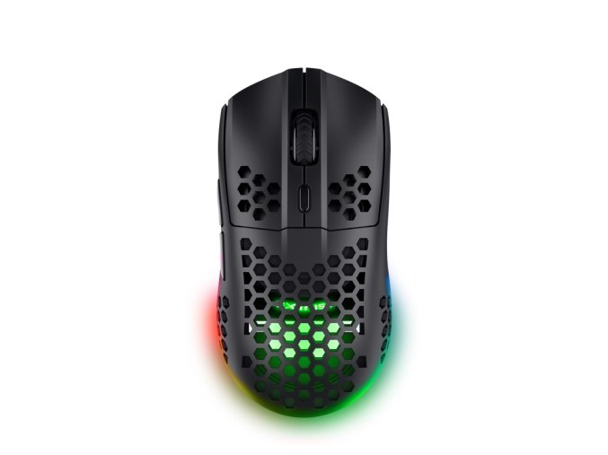 Trust Gaming GXT 929 Helox/Herní/Optická/Pro praváky/4 800 DPI/Bezdrátová USB/Černá