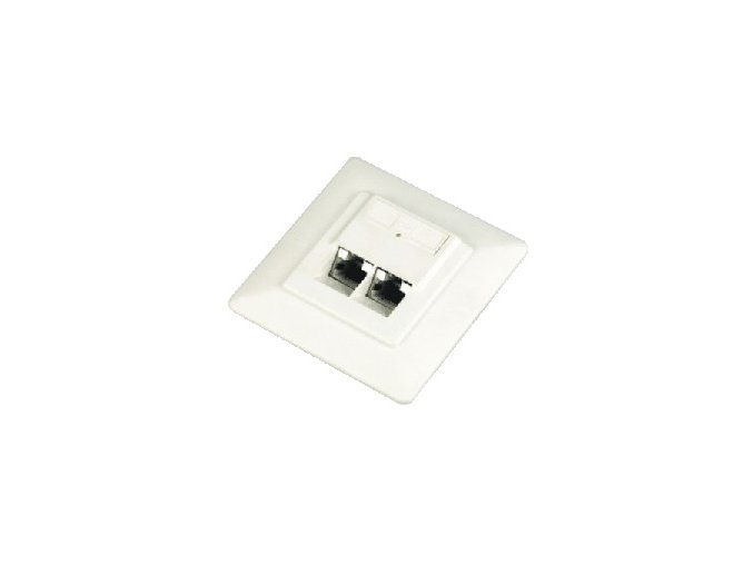 DATACOM  STP dvojzásuvka Cat5e pod omítku 45 st.