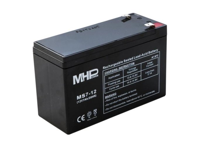 Pb akumulátor MHPower VRLA AGM 12V/7Ah (MS7-12)
