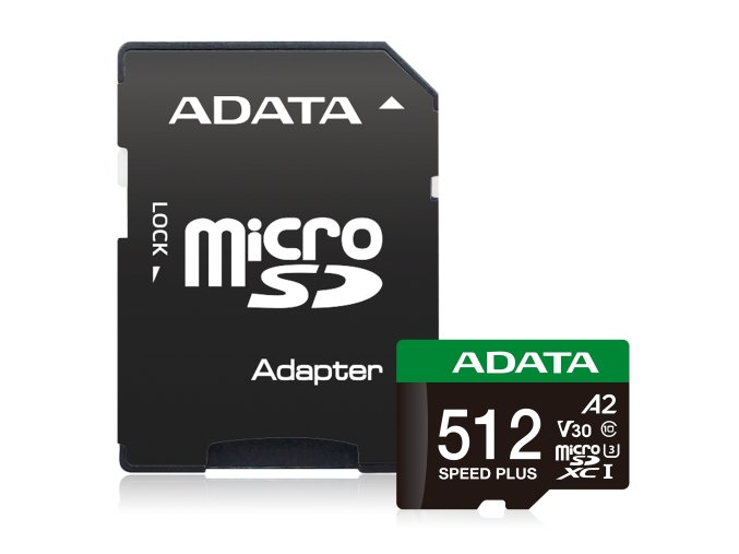 ADATA 512GB MicroSDXC UHS-I U3 V30 + adapter