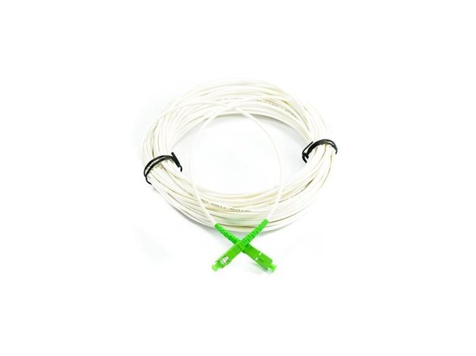 SC/APC - SC/APC simplex 9/125 SM 15m arm.bílý 3mm B3 LSZH
