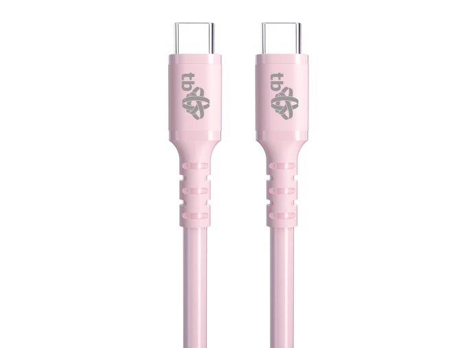 TB USB C - USB C 60W Jelly kabel 1m růžový