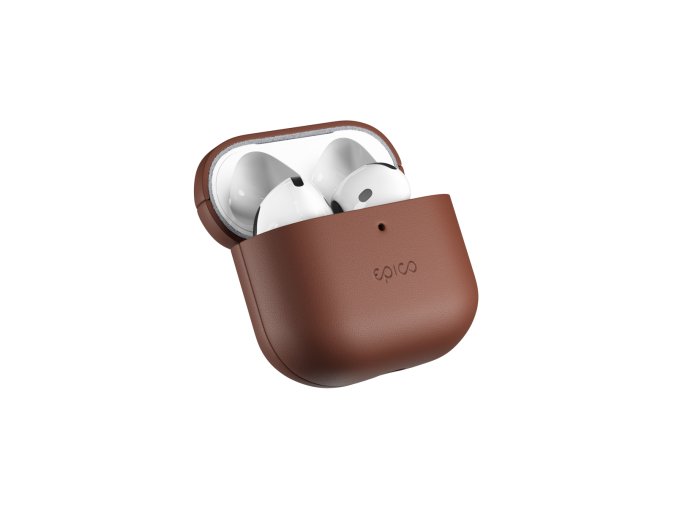 Epico kožené pouzdro pro AirPods 4/4 s ANC - hnědá
