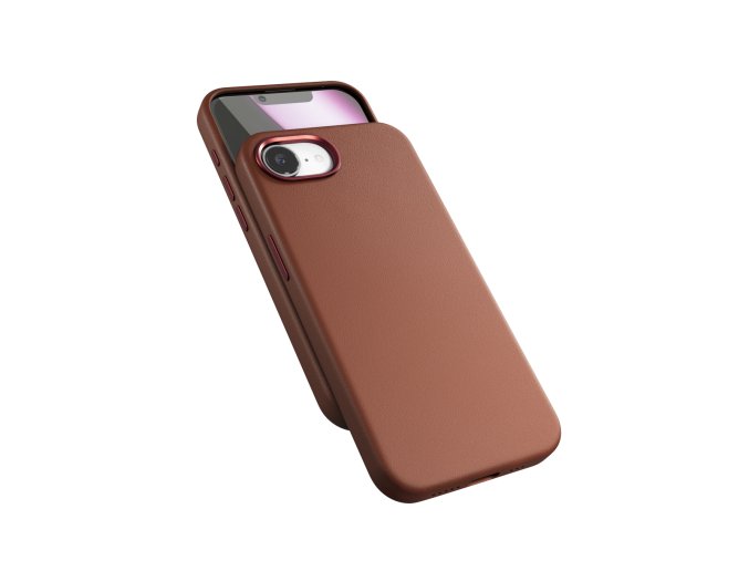 Epico Mag+ kožený kryt iPhone 16e - hnědá