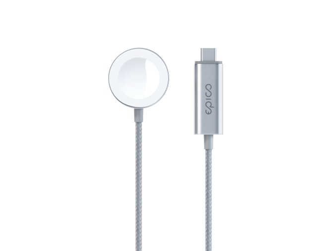 Epico USB-C Charger Apple Watch 1,2m - stříbrná