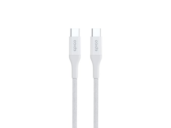 Epico Braided PD Cable 1,2m USB-C to USB-C - bílá