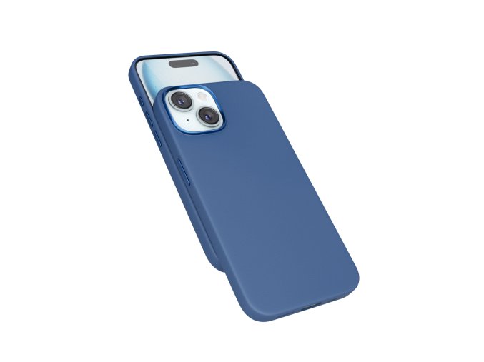 Epico Mag+ kožený kryt iPhone 15 Plus - modrá