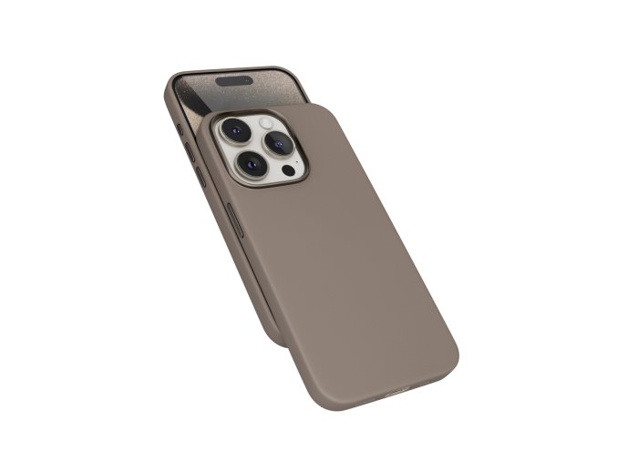 Epico Mag+ kožený kryt iPhone 15 Pro Max - písková