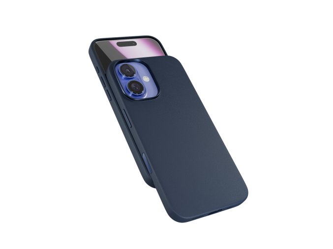 Epico Mag+ kožený kryt iPhone 16 Plus - modrá