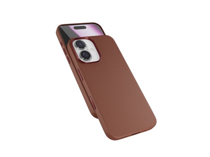 Epico Mag+ kožený kryt iPhone 16 - hnědá