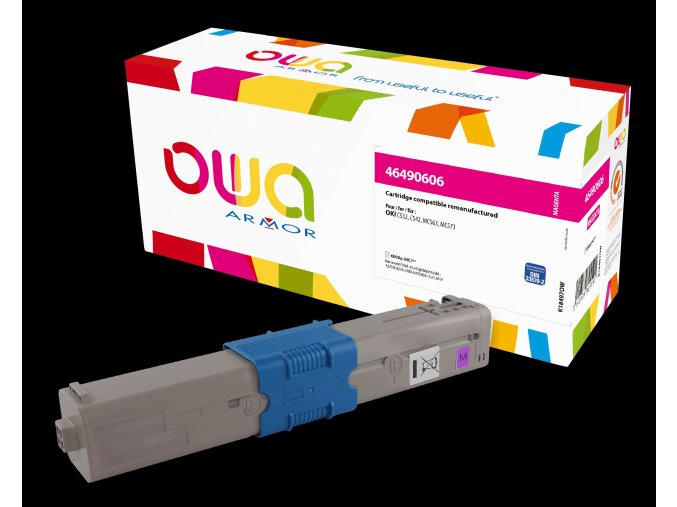 OWA Armor toner kompatibilní s OKI 46490606, 6000st, červená/magenta